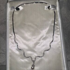 Diamond Pearl Necklace